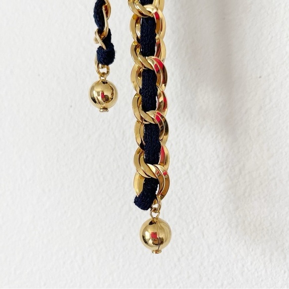St. John Gold and Navy Chain Belt